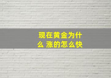 现在黄金为什么 涨的怎么快